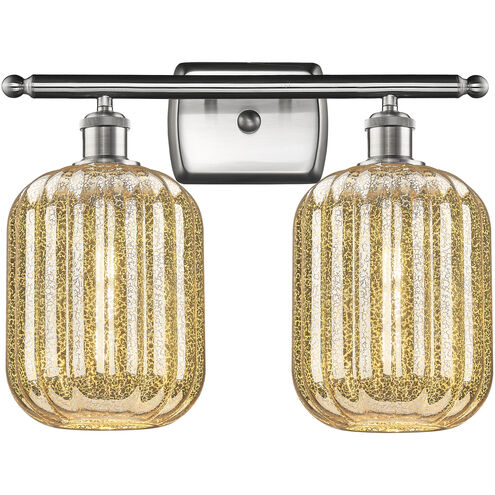Ballston Preston 2 Light 16.75 inch Brushed Satin Nickel Bath Vanity Light Wall Light in Mercury