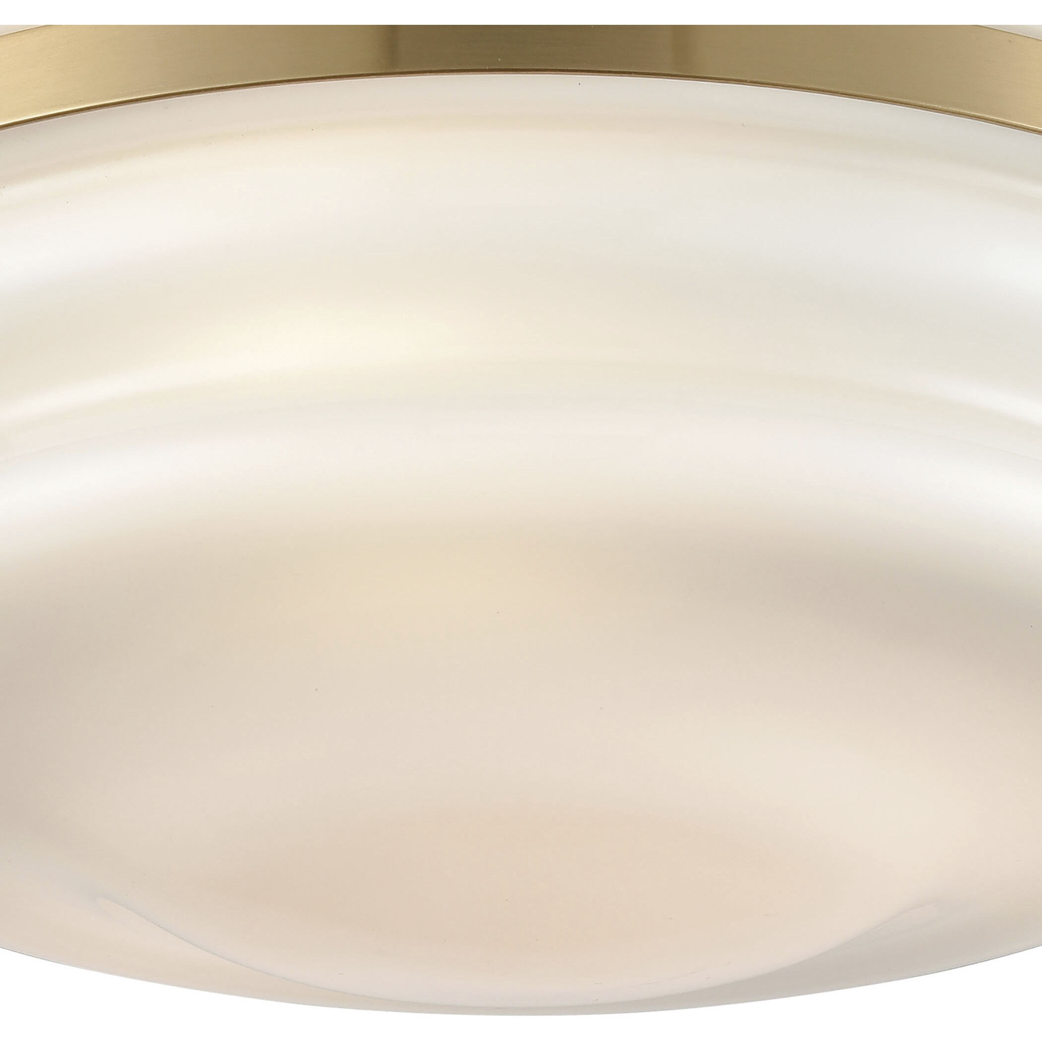 Riley 3 Light 15 inch Satin Brass Flush Mount Ceiling Light