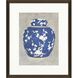 Ginger Jar Blue and White and Metallic and Gray Framed Art, The Studio