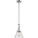 Franklin Restoration Cone 1 Light 8 inch Polished Chrome Mini Pendant Ceiling Light in Incandescent, Seedy, Franklin Restoration