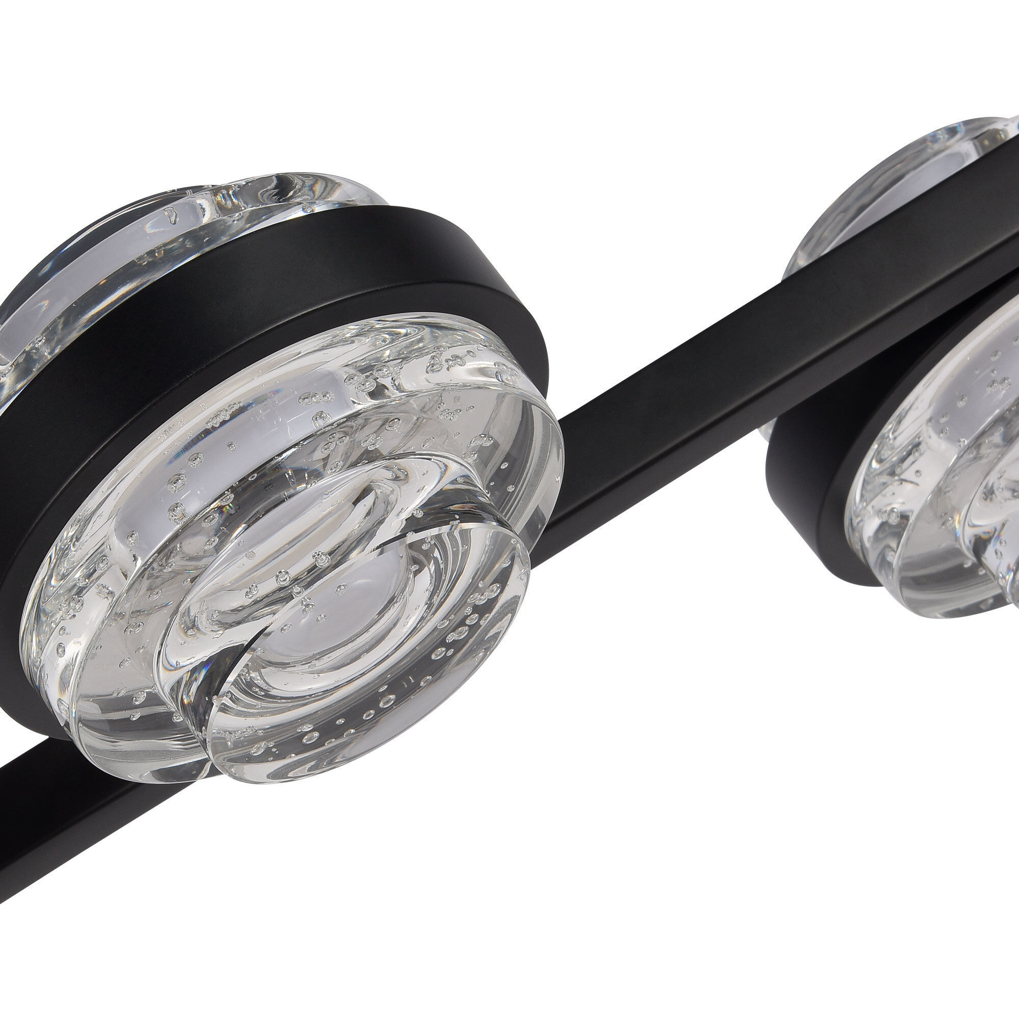 Milano Series Linear Chandelier Ceiling Light in Black, Artisan Collection