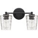 Ballas 2 Light 15.5 inch Black Bathroom Vanity Light Wall Light