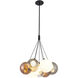 Bolla 16.5 inch Black Chandelier Ceiling Light in Mixed