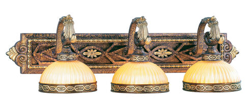 Seville 3 Light 32 inch Palacial Bronze with Gilded Accents Bath Vanity Wall Light