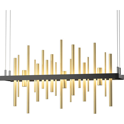 Cityscape LED 25.5 inch Black and Modern Brass Pendant Ceiling Light in Black/Modern Brass