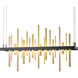 Cityscape LED 25.5 inch Black and Modern Brass Pendant Ceiling Light in Black/Modern Brass