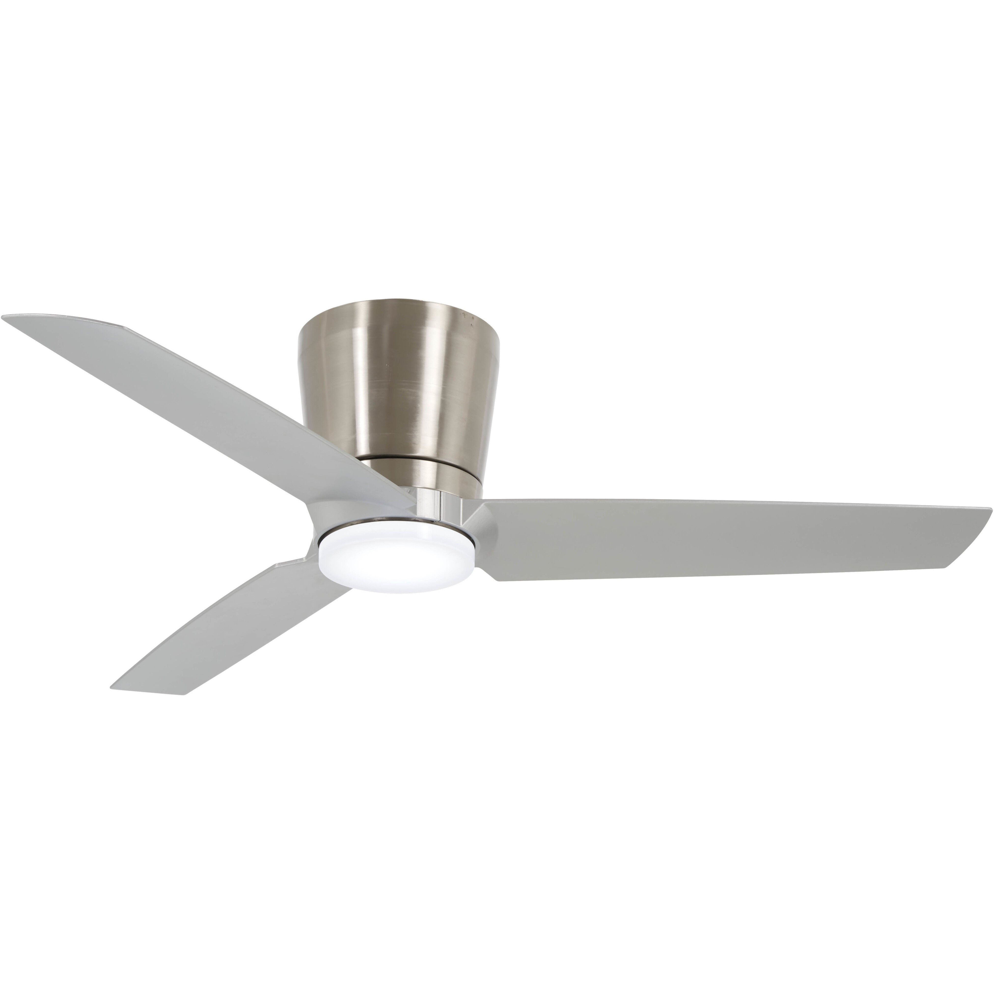Pure 48 inch Brushed Nickel/Silver with Silver Blades Ceiling Fan