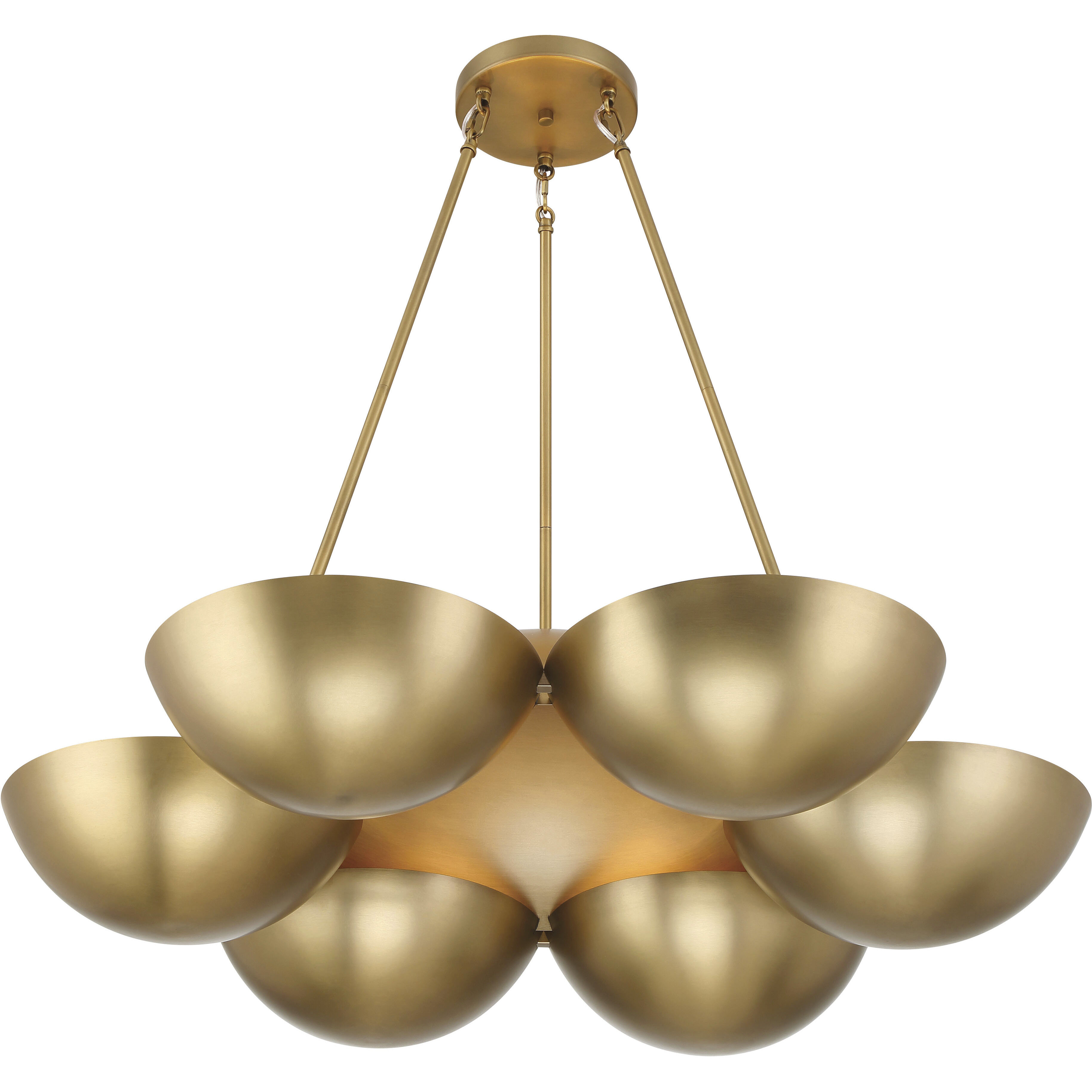 Ivy Lane 6 Light 36 inch Legacy Brass Chandelier Ceiling Light