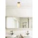 Gene 1 Light 8 inch Satin Gold Flush Mount Ceiling Light