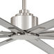 Xtreme H2O 65 inch Brushed Nickel Wet Outdoor Ceiling Fan