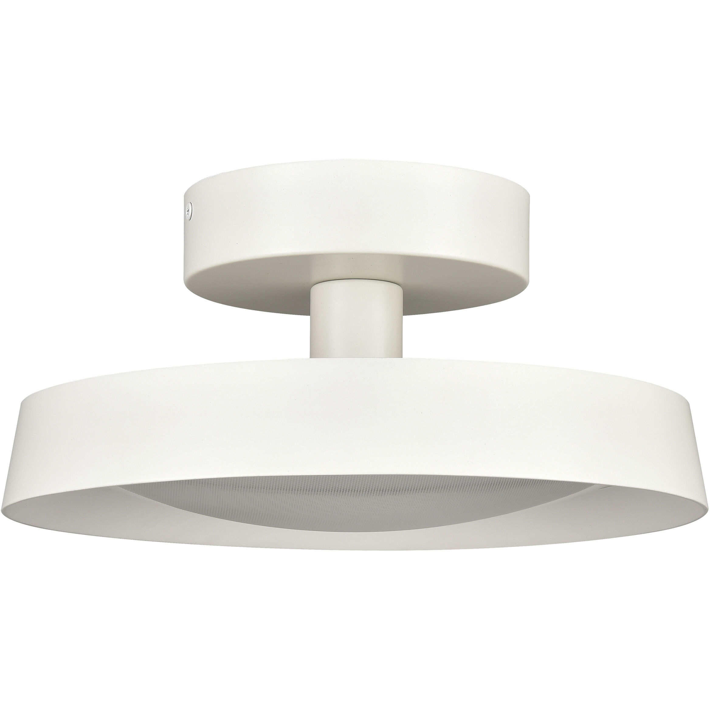 Nancy LED 11.75 inch Matte White Semi Flush Mount Ceiling Light