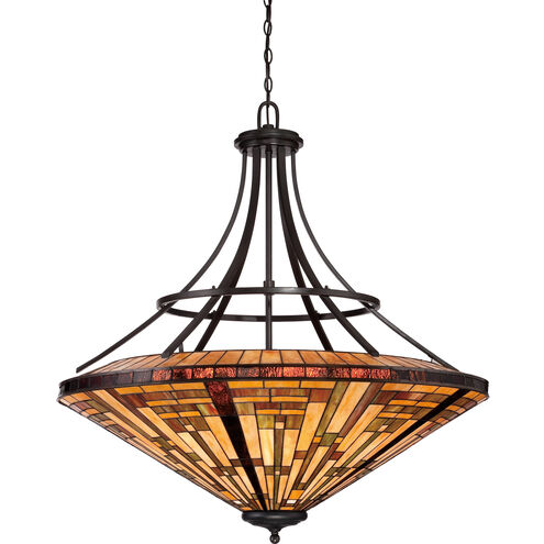 Stephen 8 Light 40 inch Vintage Bronze Foyer Pendant Ceiling Light, Naturals