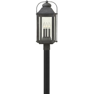 Heritage Anchorage LED 24 inch Aged Zinc Outdoor Post Mount Lantern