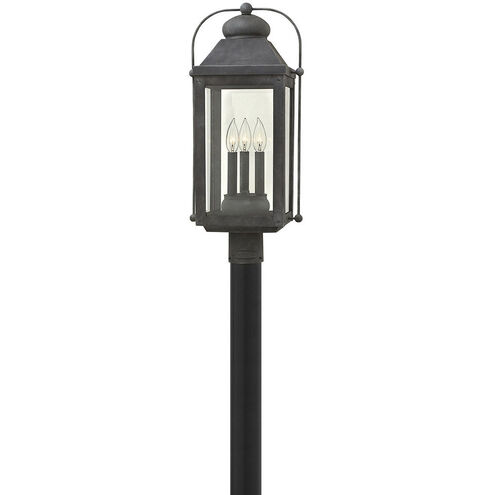 Heritage Anchorage LED 24 inch Aged Zinc Outdoor Post Mount Lantern