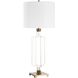 Outline Cordless 30.75 inch 7 watt Clear Acrylic and Brass Cordless Table Lamp Portable Light