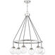 Neighborhood Que 6 Light 29 inch Chrome Chandelier Ceiling Light
