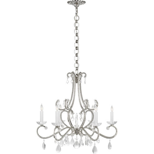 AERIN Montmartre 6 Light 30 inch Polished Nickel Chandelier Ceiling Light, Medium