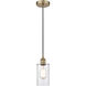 Edison Clymer LED 4 inch Antique Brass Mini Pendant Ceiling Light