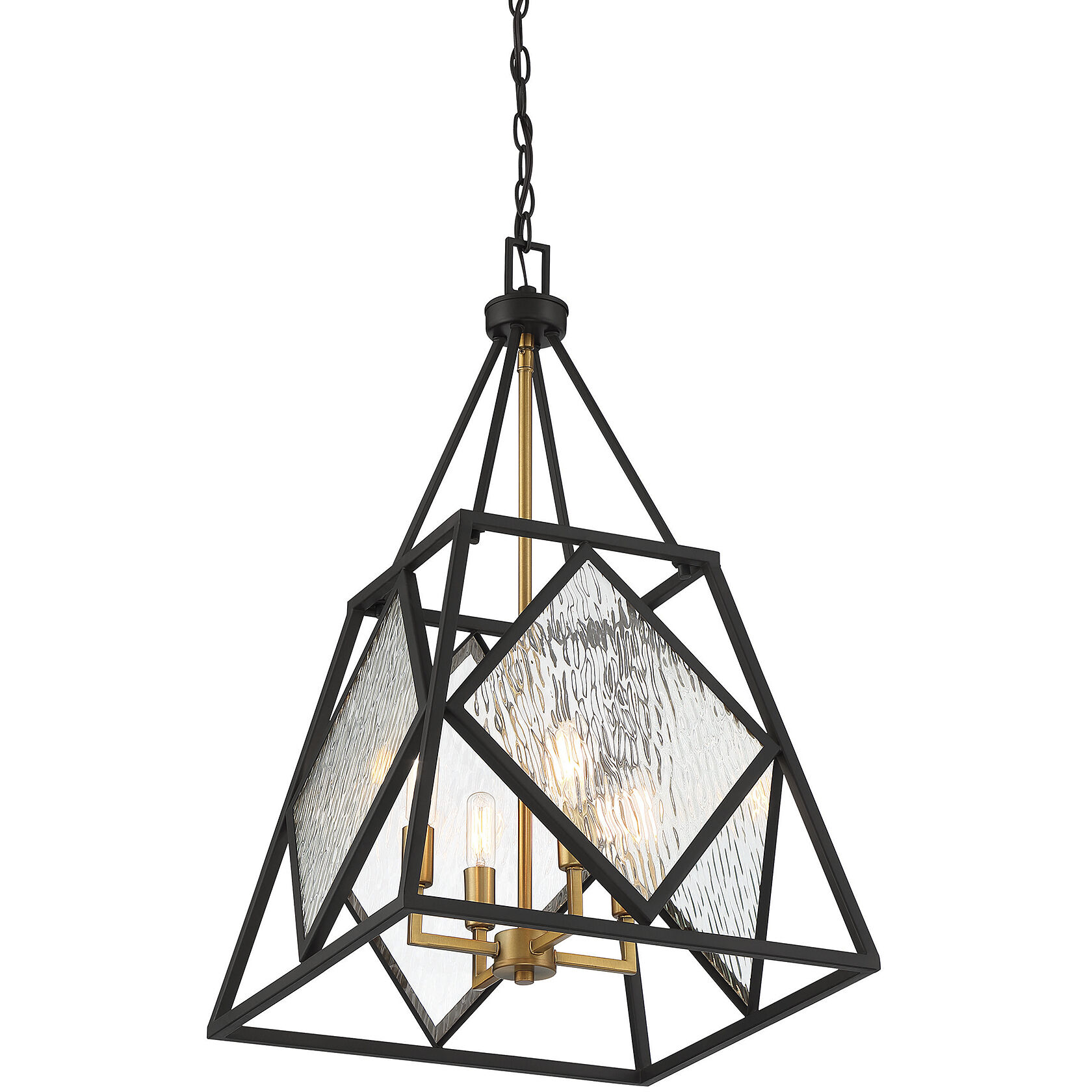 Capella 4 Light 16 inch English Bronze and Warm Brass Pendant Ceiling Light