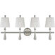 Palmer 4 Light 32 inch Brushed Polished Nickel Vanity Light Wall Light
