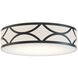 Lake LED 16 inch Black Flush Mount Ceiling Light