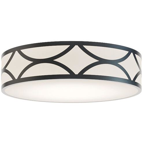 Lake LED 16 inch Black Flush Mount Ceiling Light