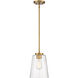 Calhoun 1 Light 8 inch Warm Brass Pendant Ceiling Light, Essentials