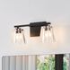 Valentin 2 Light 15 inch Matte Black Vanity Light Wall Light