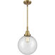 Downtown Urban Beacon 1 Light 10 inch Brushed Brass Mini Pendant Ceiling Light in Seedy
