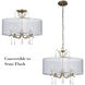 Laurel Estate 4 Light 20 inch Brio Gold Semi Flush Mount Ceiling Light, Convertible