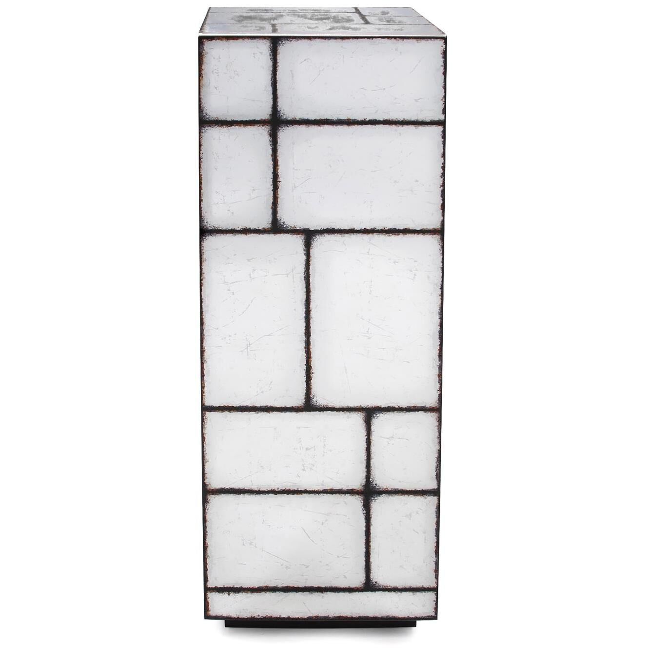 Braque 36 X 12 inch Smokey Gray and Black Pedestal