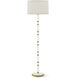 Kane 64.5 inch 150 watt Matte Daisy with Modern Brass Floor Lamp Portable Light in Fondine