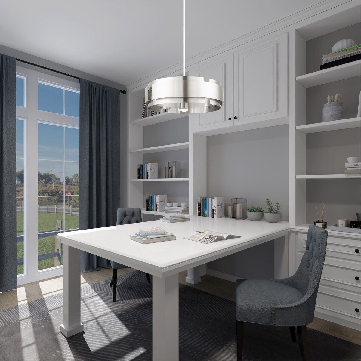 Varick 5 Light 22 inch Brushed Nickel Pendant Chandelier Ceiling Light