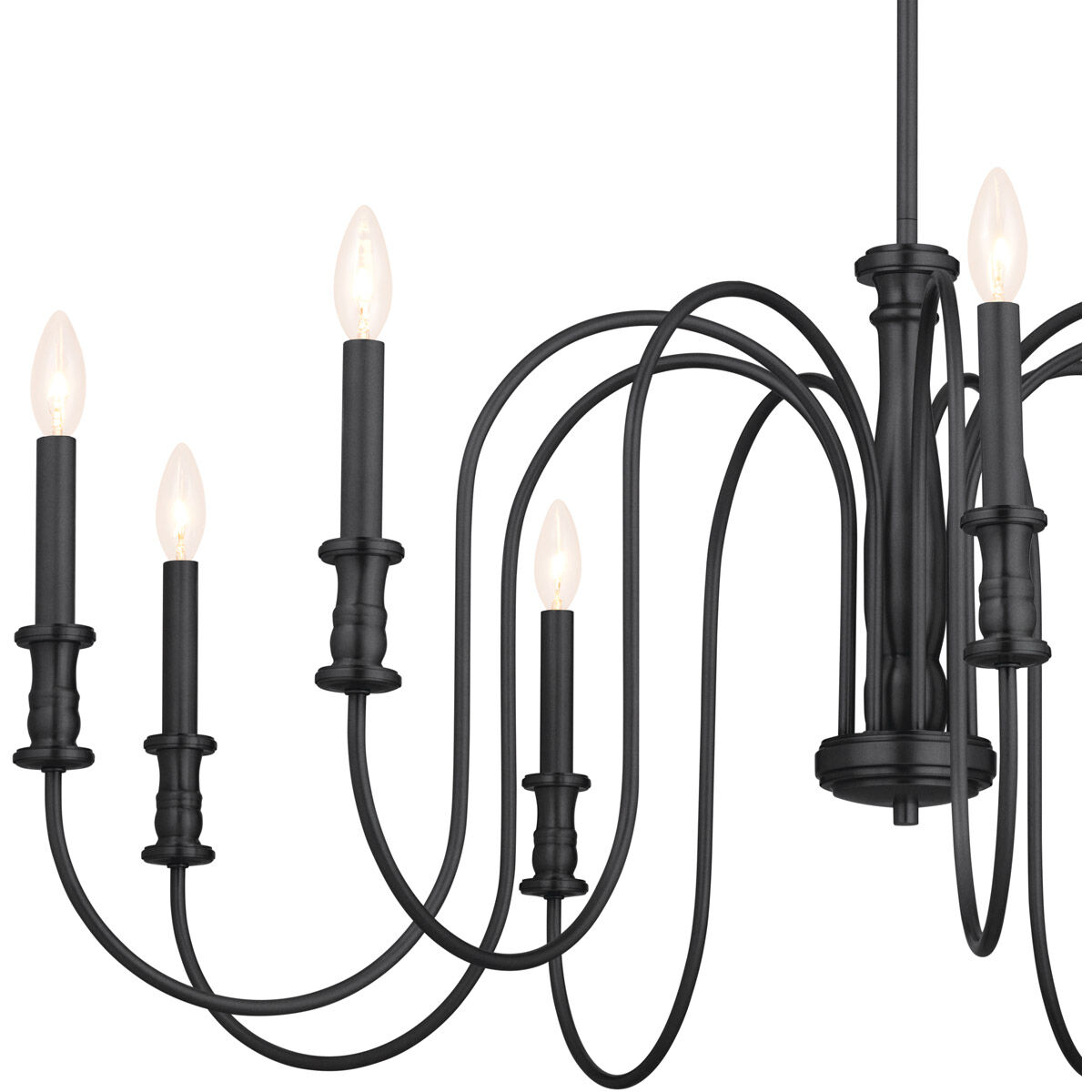 Homestead Karthe 9 Light 42 inch Black Chandelier Ceiling Light, Karthe