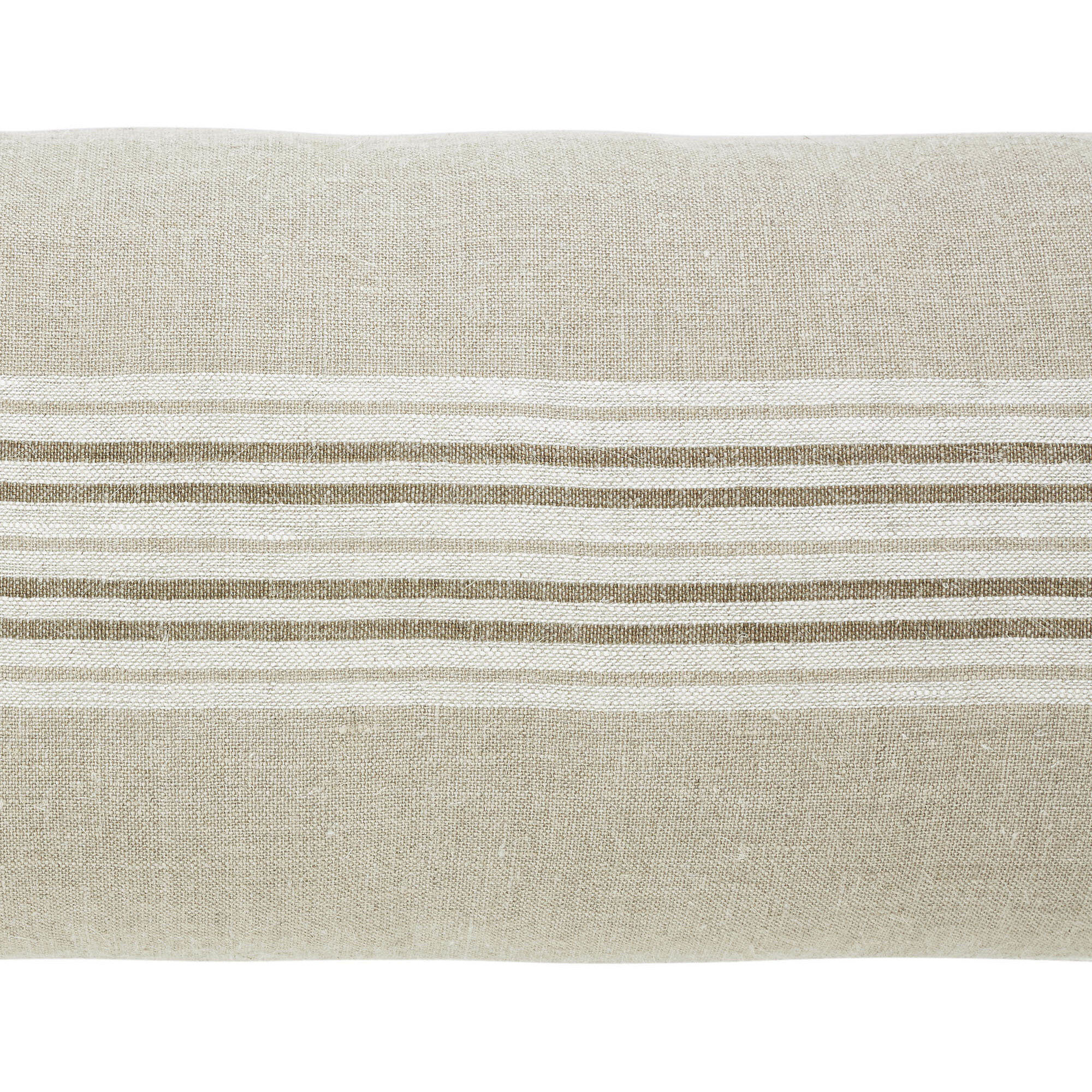 Felipe 13 inch Natural and White and Dark Brown Stripe Indoor Pillow