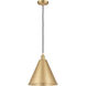 Ballston Cone LED 16 inch Satin Gold Mini Pendant Ceiling Light