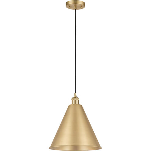 Ballston Cone LED 16 inch Satin Gold Mini Pendant Ceiling Light