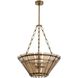 Decora 3 Light 24 inch Smoke and Antique Brass Chandelier Ceiling Light