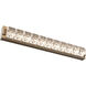 Tessera LED 38 inch Novel Brass with Nutmeg Vanity Light Wall Light