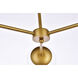 Briggs 3 Light 26 inch Brass Flush Mount Ceiling Light