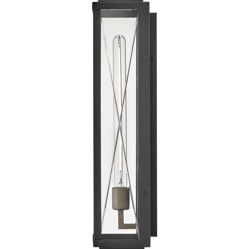 Monte 1 Light 22 inch Black with Burnished Bronze Outdoor Wall Mount