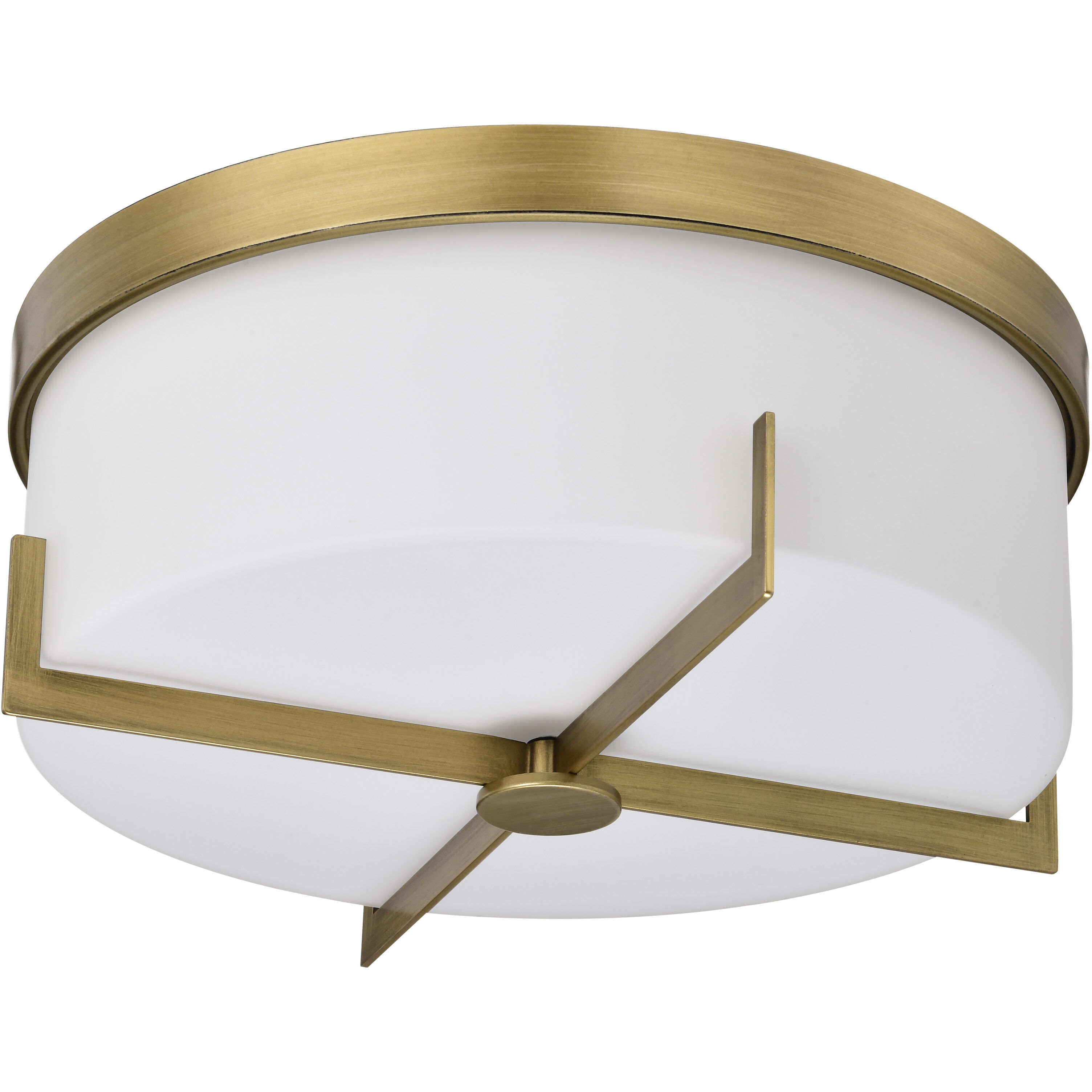 Roselle 14.38 inch Natural Brass Flush Mount Ceiling Light