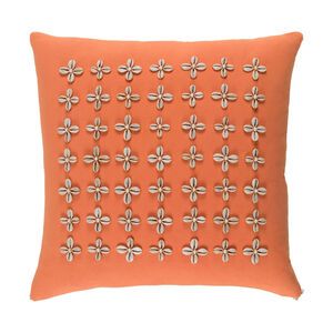 Lelei 18 X 18 inch Coral and Cream Pillow