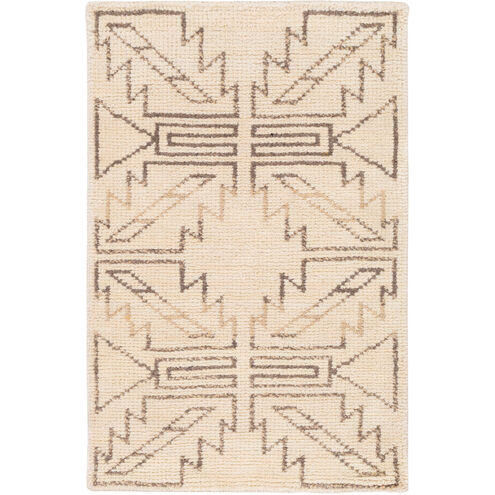 Pueblo 36 X 24 inch Brown and Green Area Rug, Wool