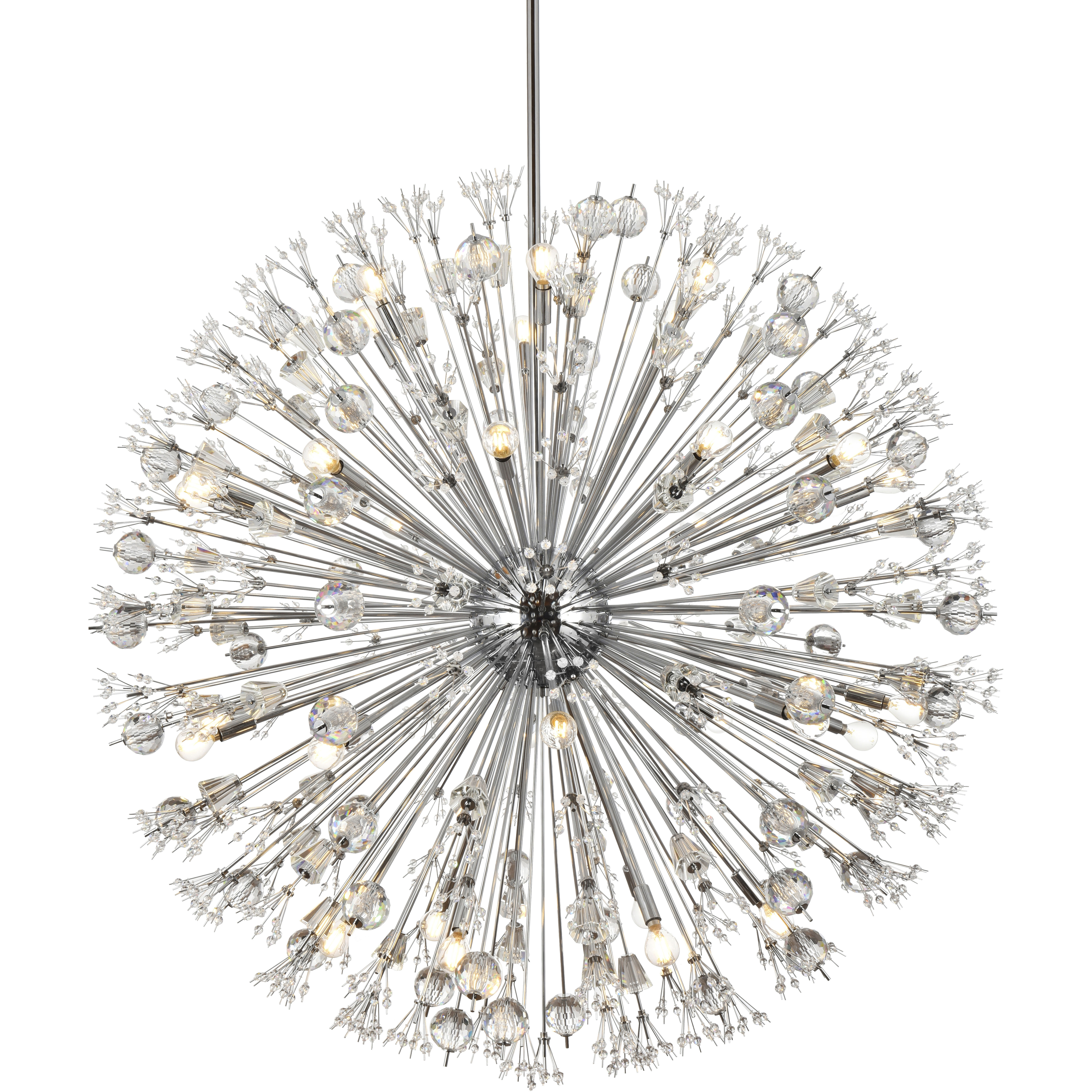 Vera 34 Light 50 inch Chrome Pendant Ceiling Light