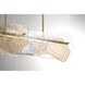 Grotto 1 Light 58.25 inch Antique Brass Linear Chandelier Ceiling Light