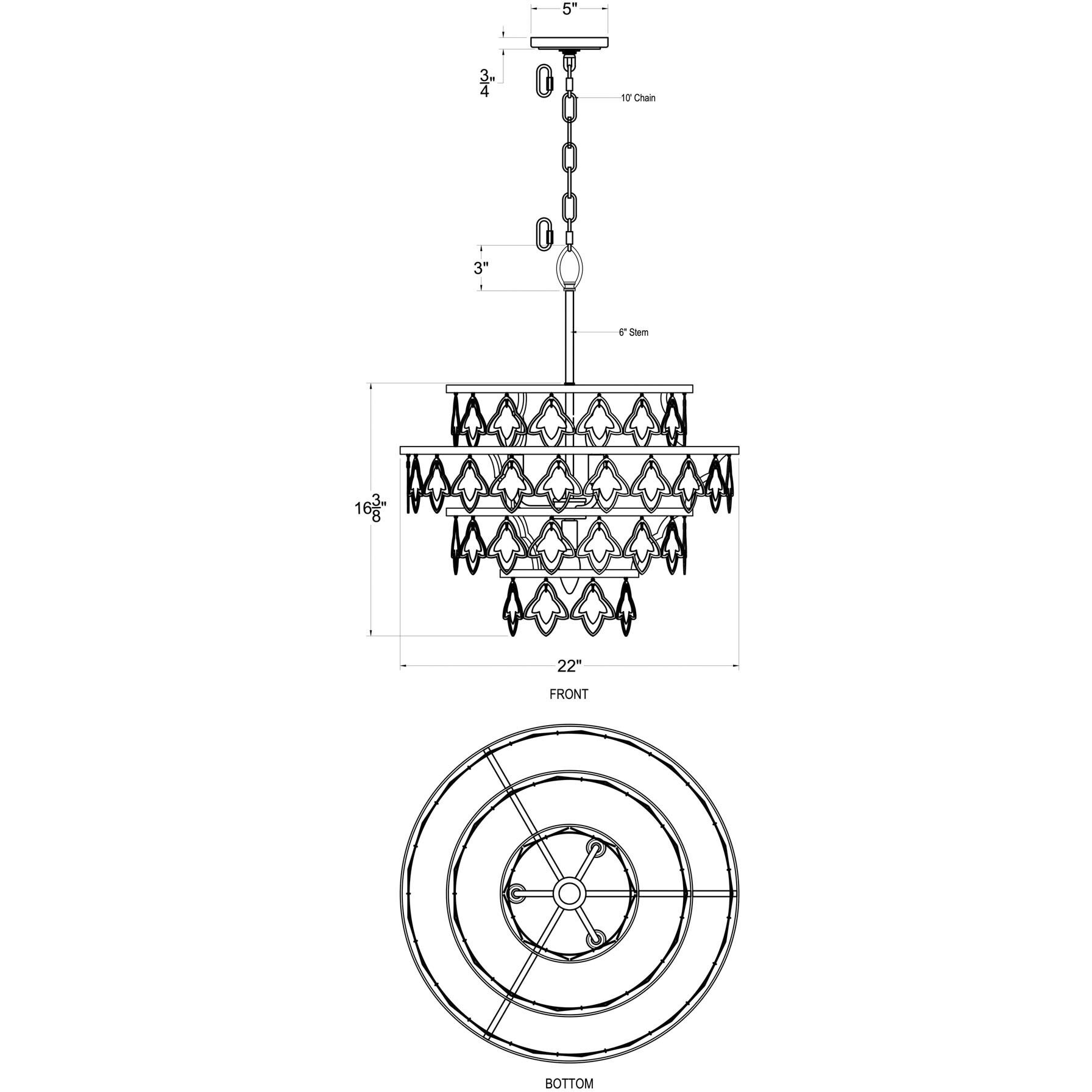 Fleur 4 Light 22 inch French Gold Chandelier Ceiling Light, Smithsonian Collaboration