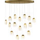 Paget LED 14 inch Gold Chandelier Ceiling Light