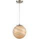 Southport 1 Light 10 inch Satin Nickel with Smoke Swirl Mini Pendant Ceiling Light