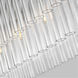 C&M by Chapman & Myers Beckett 7 Light 48 inch Polished Nickel Linear Chandelier Ceiling Light